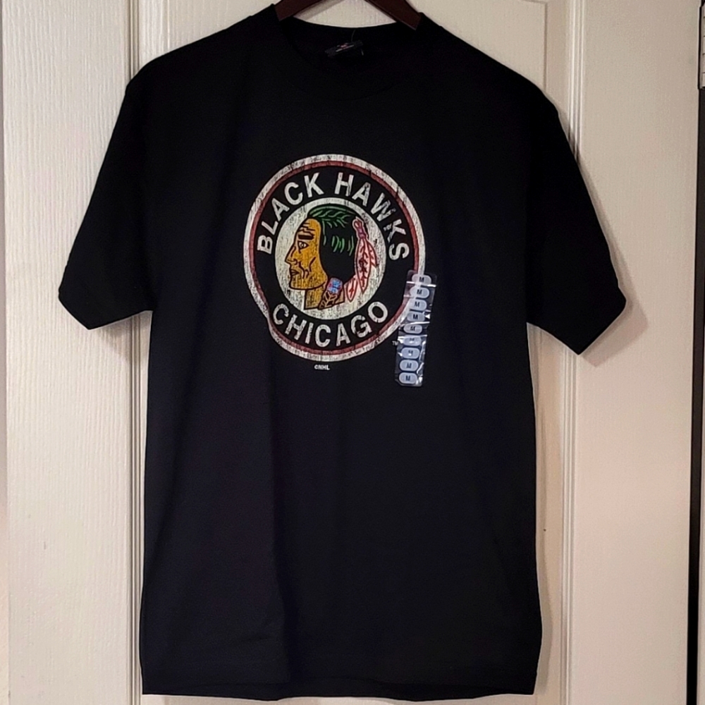 Antigua- Chicago Black Hawk Tshirt (M) - 200% Cotton NWT